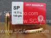 50 Round Box - 357 Magnum 158 Grain Jacketed Soft Point Ammo by Sellier Bellot - SB357B